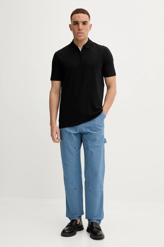 Πόλο HUGO 50543368 μαύρο AW25
