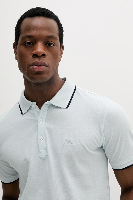 Lindbergh polo bawełniane niebieski 30.404010.BLUE.AIR