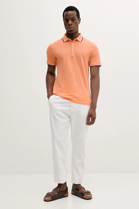 Lindbergh polo de bumbac 30.404010.BRIGHT.PEACH portocaliu SS25