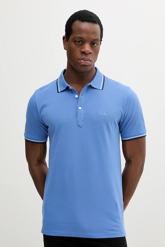 Lindbergh polo bawełniane bawełna fioletowy 30.404010.VIVID.BLUE