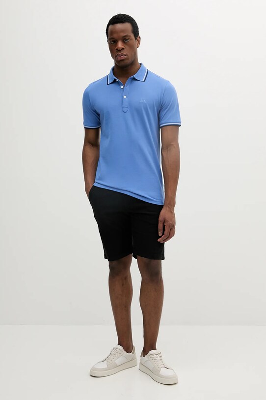 Lindbergh polo bawełniane 30.404010.VIVID.BLUE fioletowy SS25