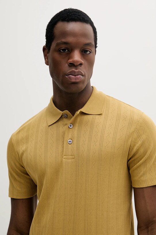 Lindbergh polo bawełniane zielony 30.404115.DK.SAND
