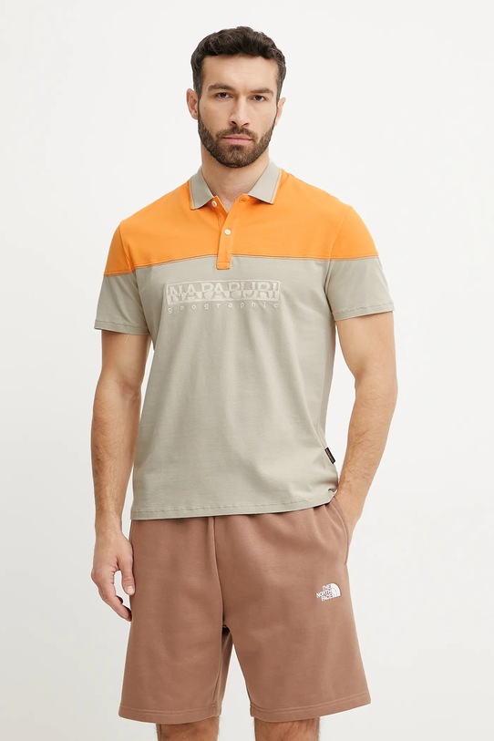 Napapijri polo de bumbac E-Saturnia cu modele bej NP0A4IDDN1P1