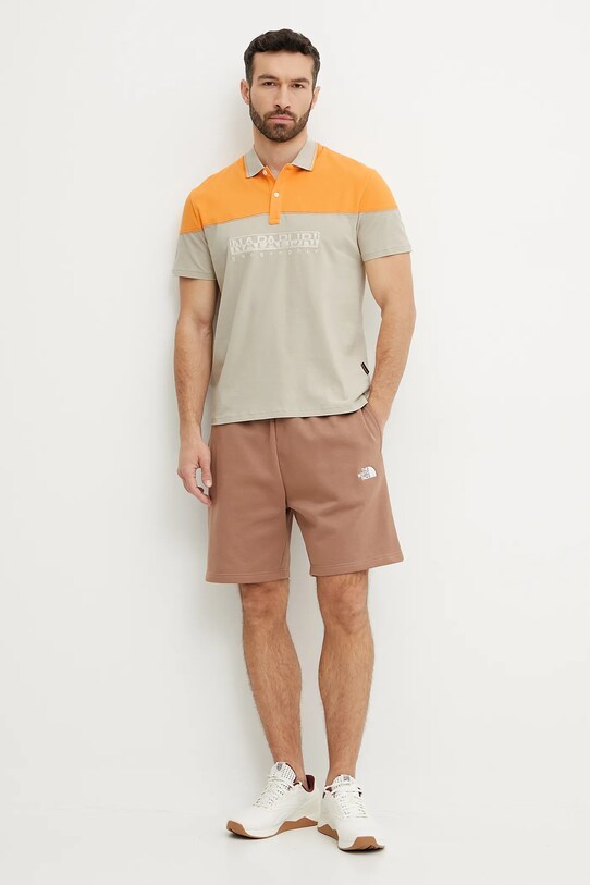 Napapijri polo de bumbac E-Saturnia NP0A4IDDN1P1 bej SS25