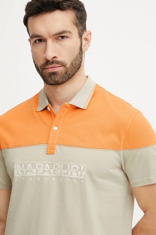 Napapijri polo de bumbac E-Saturnia bej NP0A4IDDN1P1