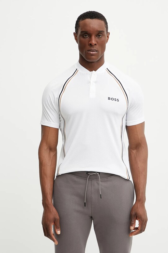 BOSS Green tricou polo alb 50538122