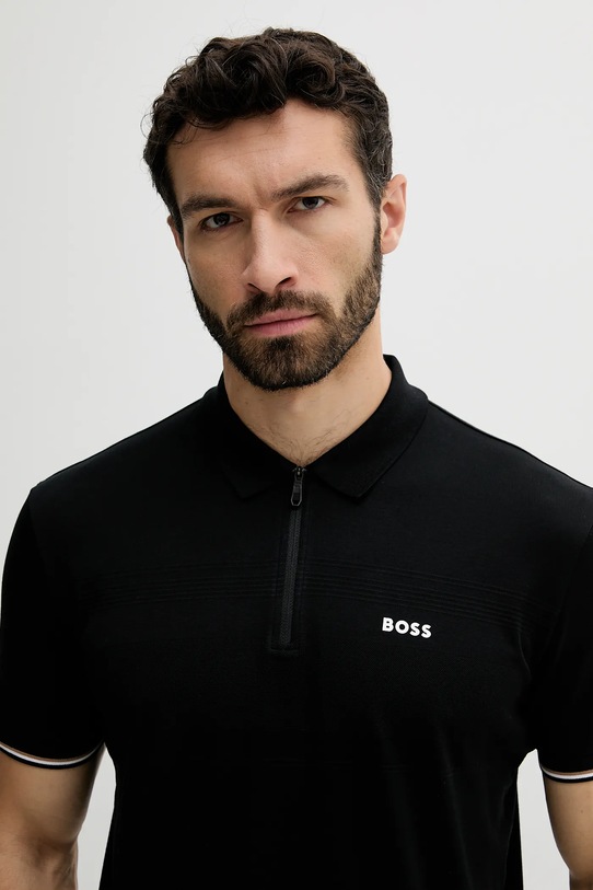 Îmbrăcăminte BOSS Green polo de bumbac 50538177 negru