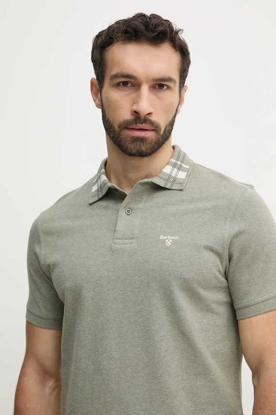 Barbour polo bawełniane Trematon Tailored Fit Polo Shirt zielony MML1452