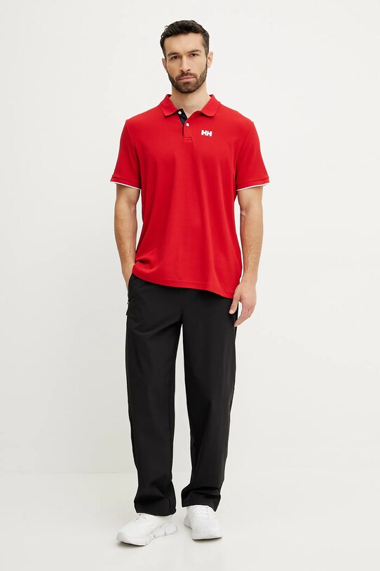 Helly Hansen tricou polo OCEAN 34367 rosu SS25