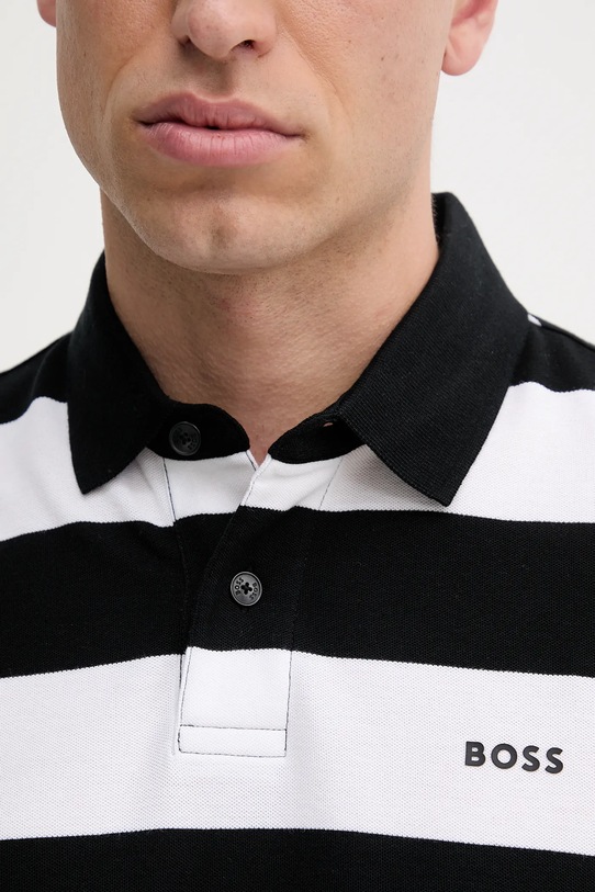 BOSS Orange polo de bumbac 50508327 negru
