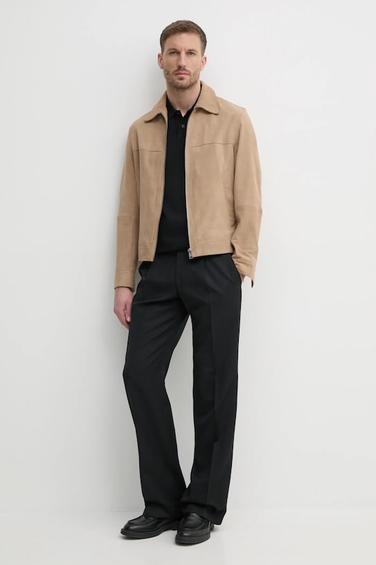 Хлопковое поло BOSS Orange 50520109 чёрный SS25