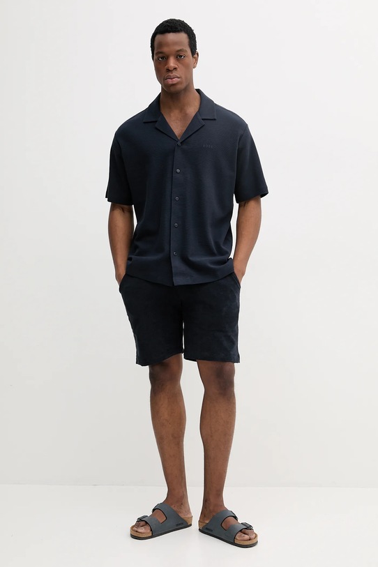 BOSS Orange camasa din bumbac 50536745 bleumarin SS25