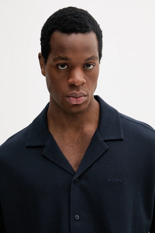 BOSS Orange camasa din bumbac bleumarin 50536745