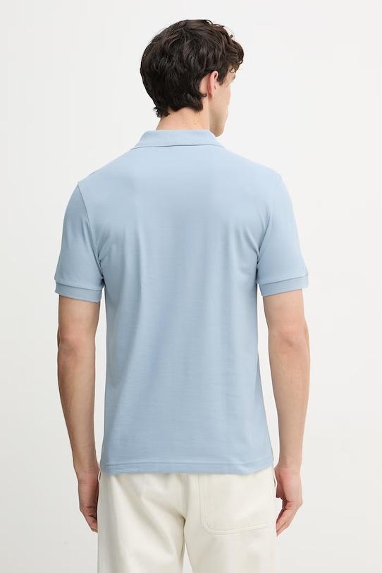 Odzież BOSS Orange polo męskie z bawełną 50537507 niebieski