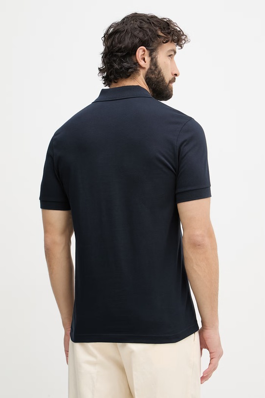 Odzież BOSS Orange polo męskie z bawełną 50537507 granatowy