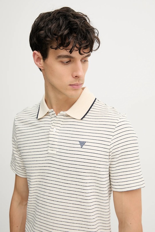 Бавовняне поло Guess бежевий M5GP06.KCSH1