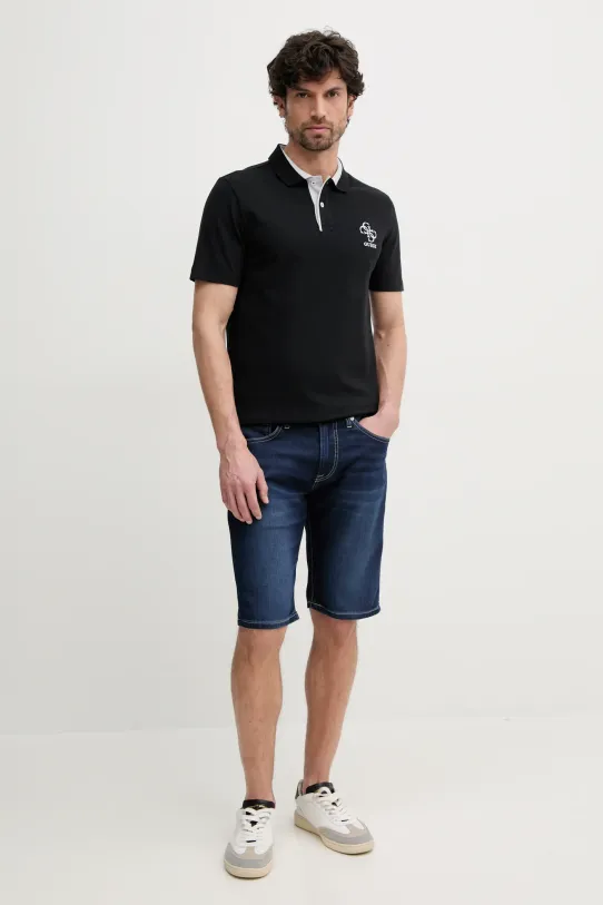 Guess polo LYLE M5GP60.K7O64 nero SS25