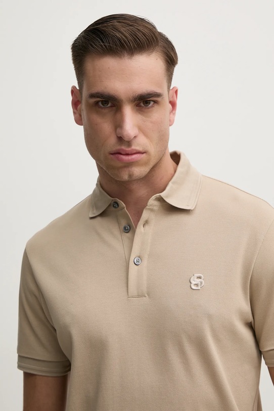 BOSS polo de bumbac bej 50533355