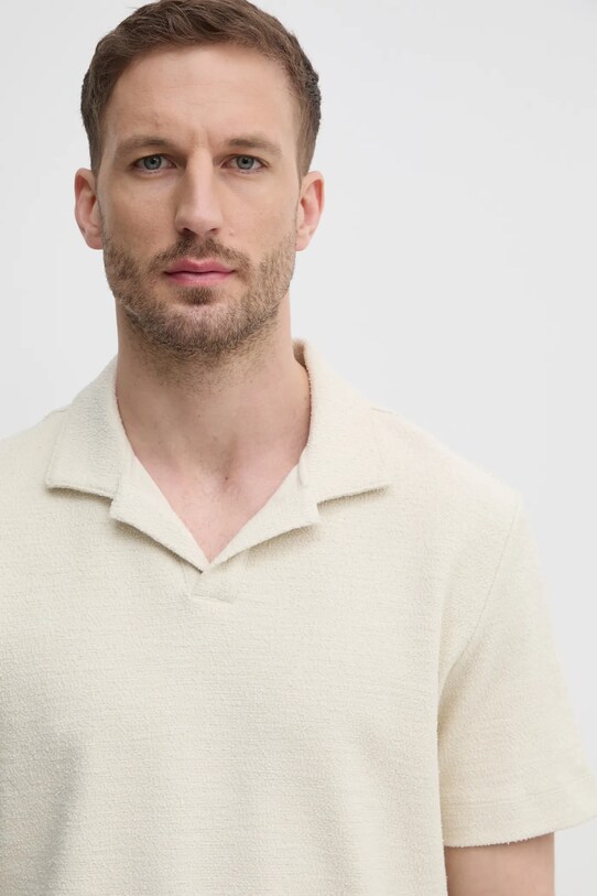 Bavlnené polo tričko BOSS béžová 50536748