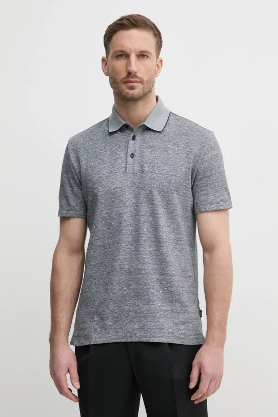 BOSS polo din in uni gri 50537501