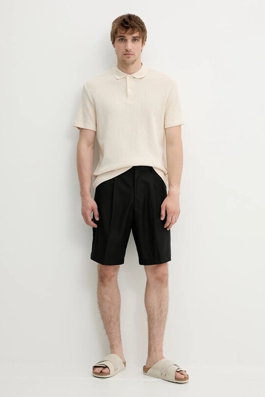 Samsoe Samsoe polo de bumbac SAJASE M25100033 bej SS25