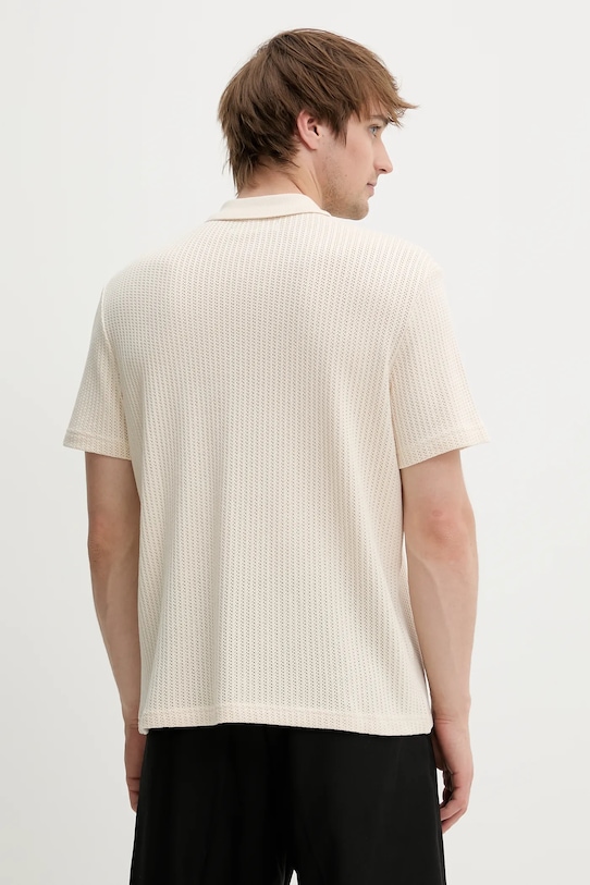 Oblečení Bavlněné polo tričko Samsoe Samsoe SAJASE M25100033 béžová