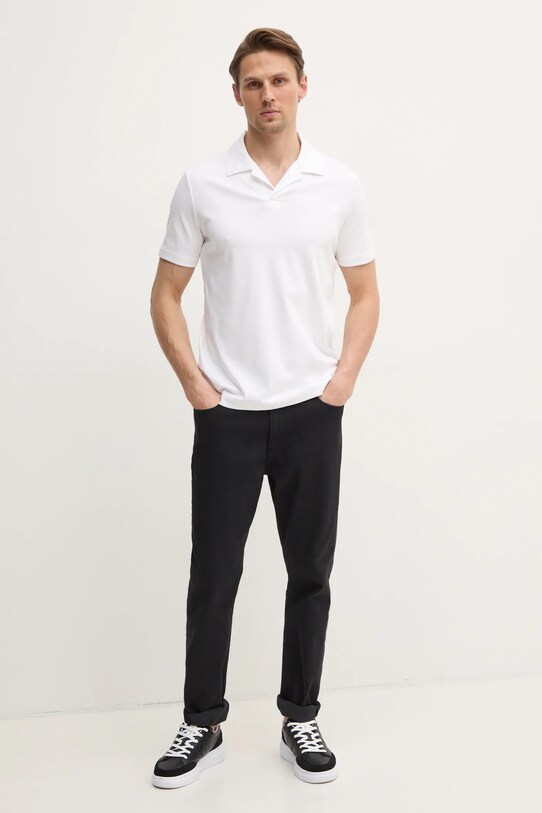 Calvin Klein polo bawełniane K10K114133 biały SS25