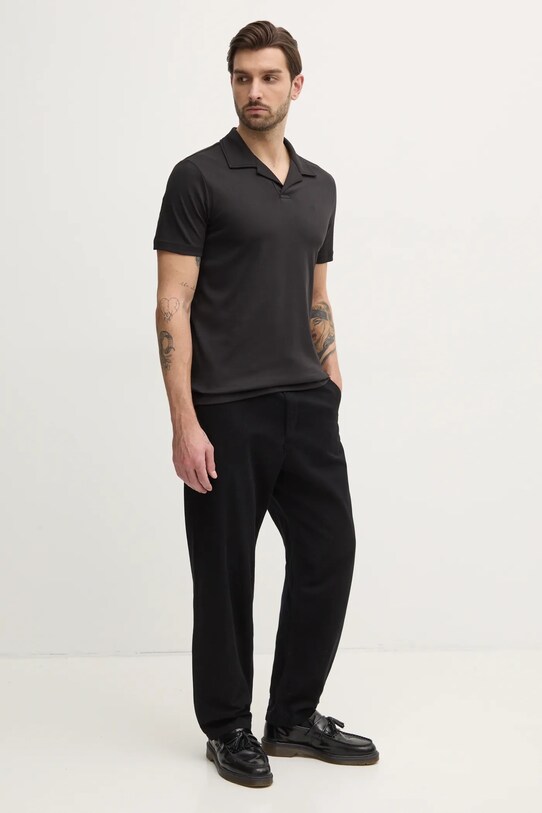 Calvin Klein polo bawełniane K10K114133 czarny SS25