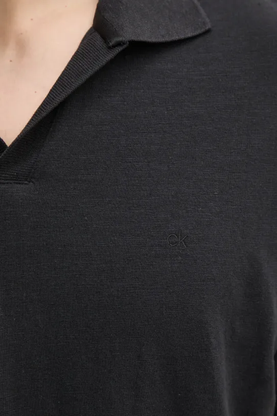 Calvin Klein tricou polo din in K10K114136 negru