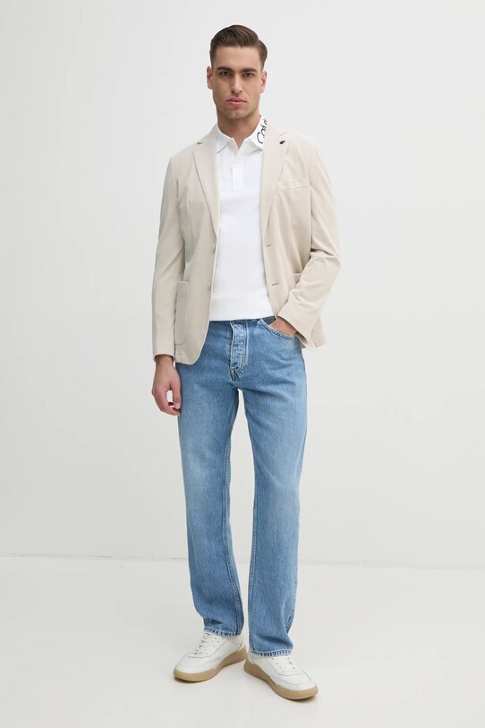 Polo tričko Calvin Klein K10K114474 biela SS25