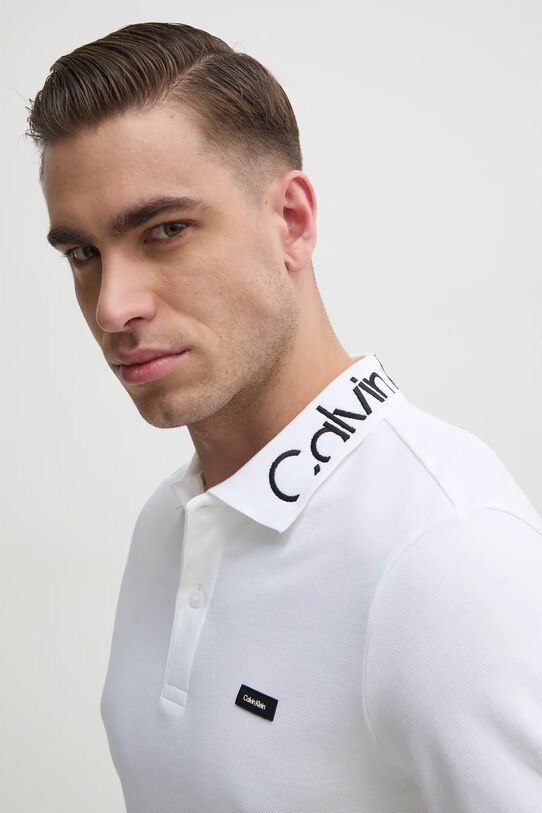 Polo tričko Calvin Klein biela K10K114474