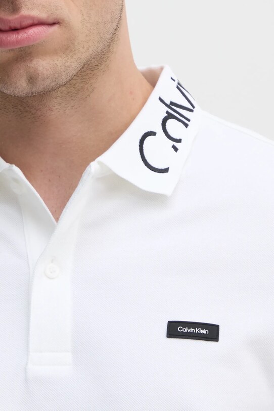 Polo tričko Calvin Klein K10K114474 biela