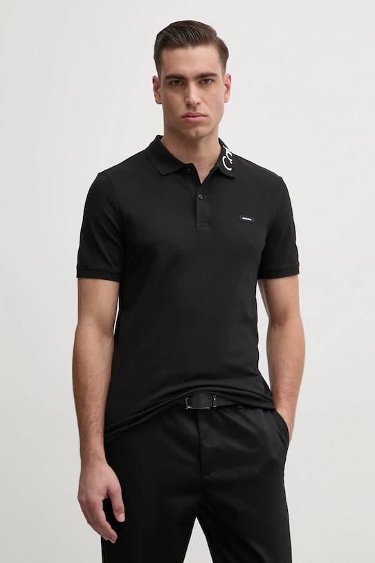 Поло Calvin Klein з еластаном чорний K10K114474