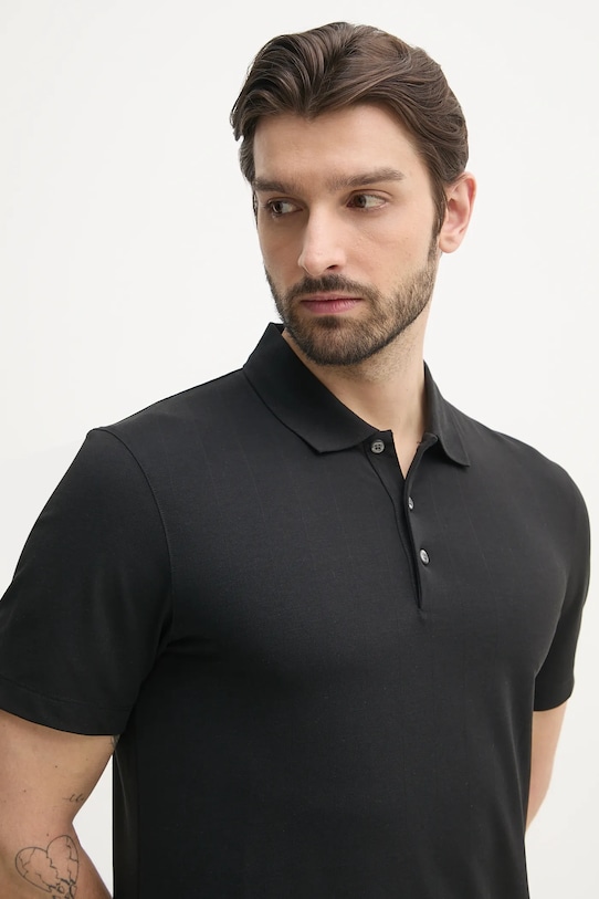 Тениска с яка Calvin Klein черен LV04LB220G