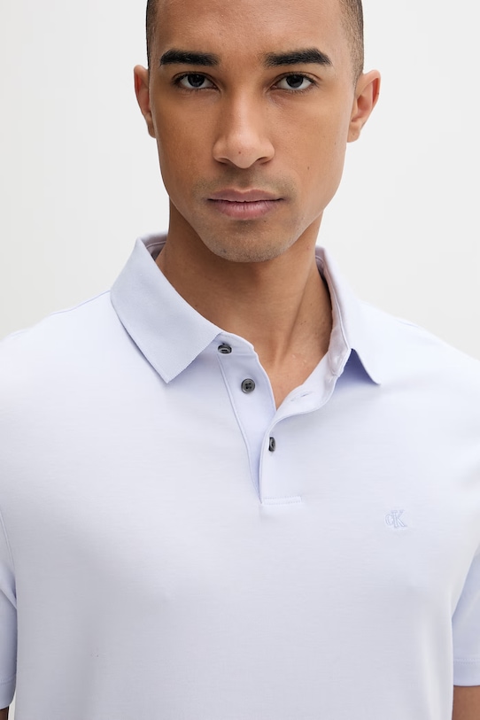 Calvin Klein polo męskie bawełniane fioletowy LV04LB276G