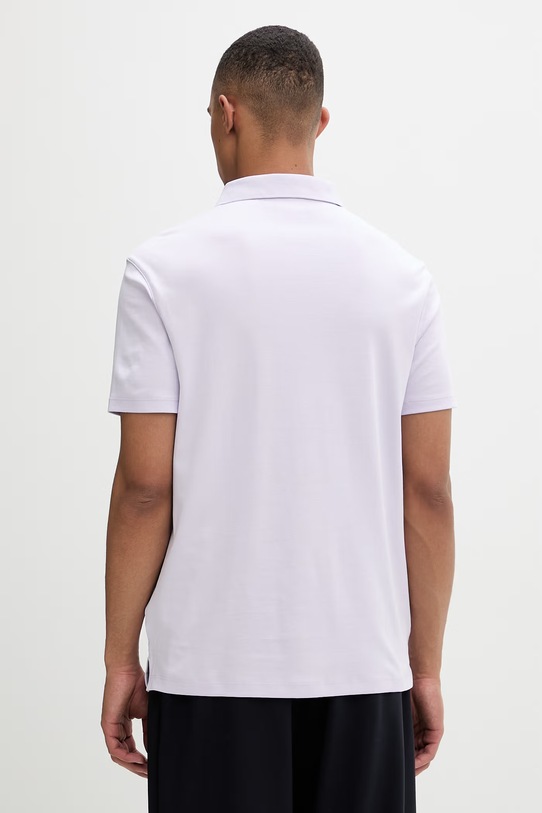 Oblečení Calvin Klein polo pánské bavlněné LV04LB276G fialová