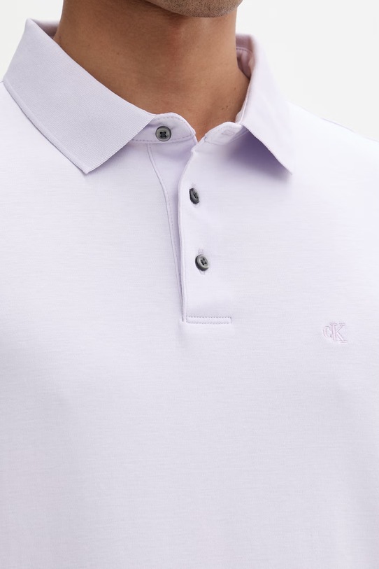 Calvin Klein polo pánské bavlněné LV04LB276G fialová