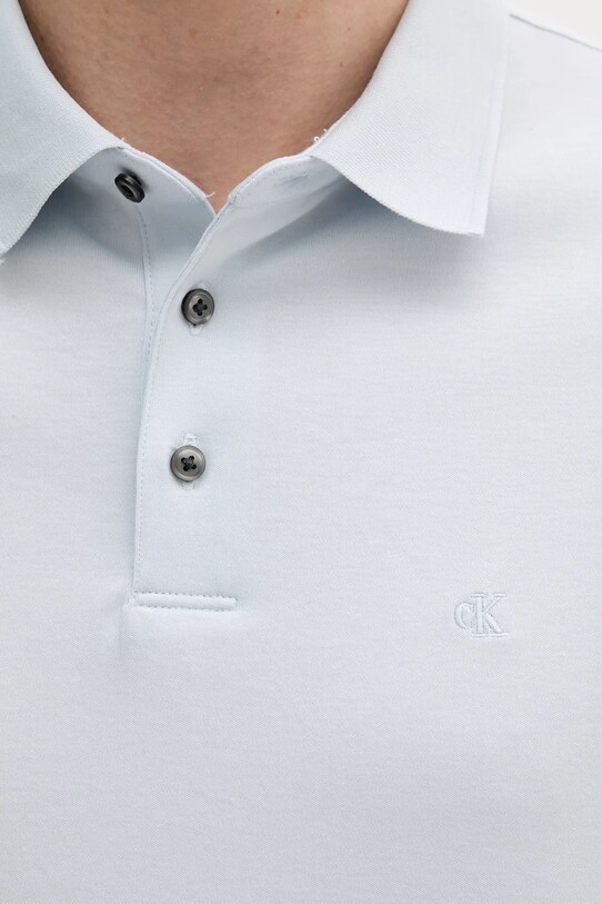 Bavlněné polo tričko Calvin Klein modrá LV04LB276G