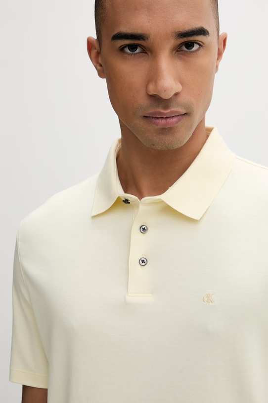 Calvin Klein polo majica moška bombažna rumena LV04LB276G