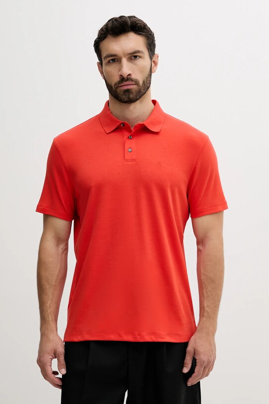 Хлопковое поло Calvin Klein хлопок красный LV04LB276G