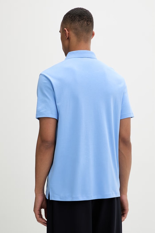 Ρούχα Calvin Klein πόλο ανδρικό βαμβακερό LV04LB276G μπλε