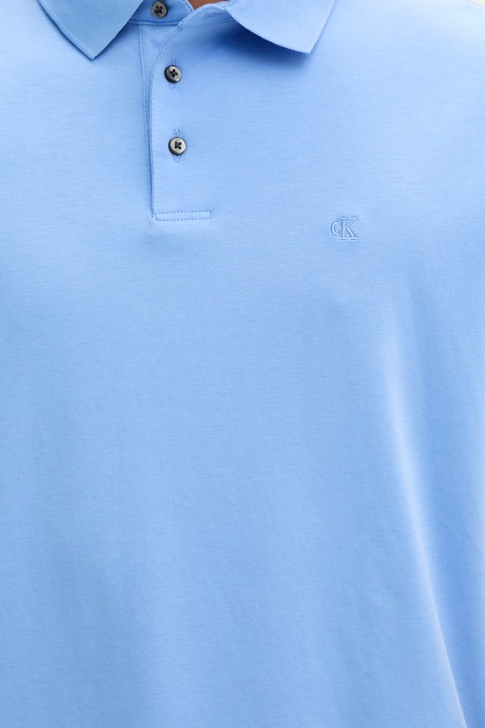 Calvin Klein πόλο ανδρικό βαμβακερό LV04LB276G μπλε