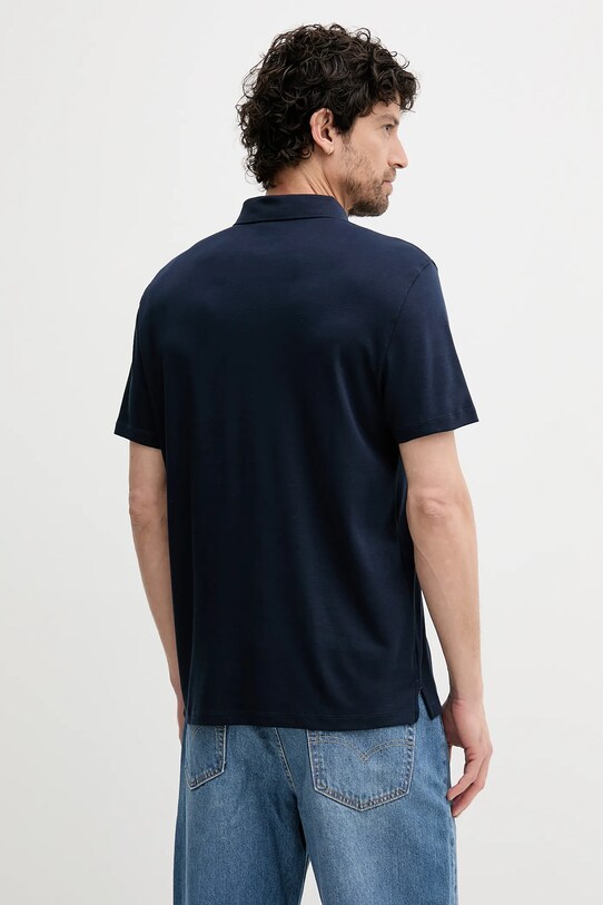 Bavlnené polo tričko Calvin Klein LV04LB276G tmavomodrá SS25