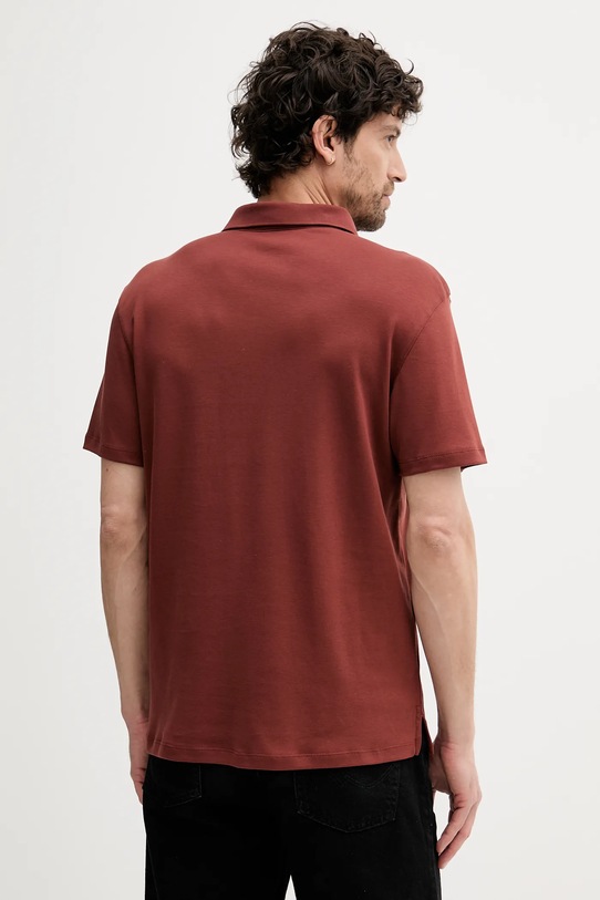 Calvin Klein polo bawełniane LV04LB276G bordowy NC25