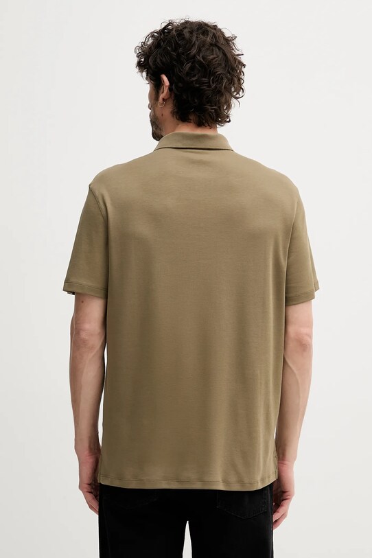 Calvin Klein polo de bumbac LV04LB276G verde SS25