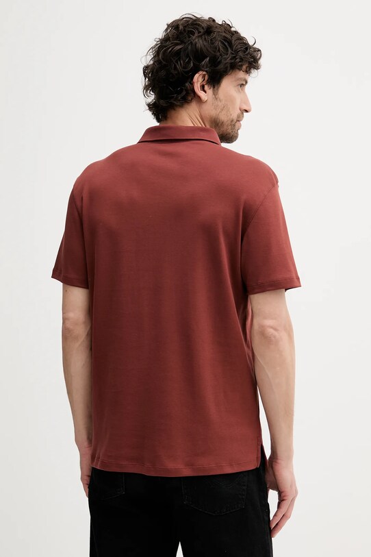Bavlnené polo tričko Calvin Klein LV04LB276G červená SS25