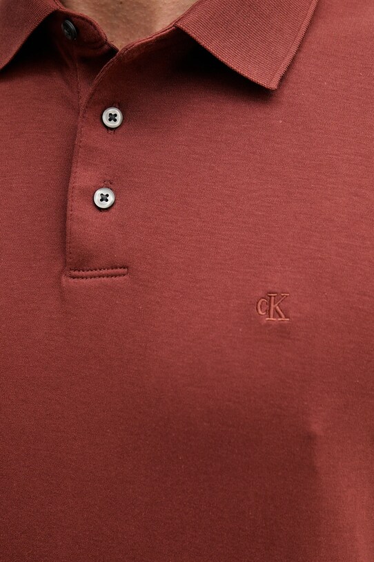Bavlnené polo tričko Calvin Klein červená LV04LB276G