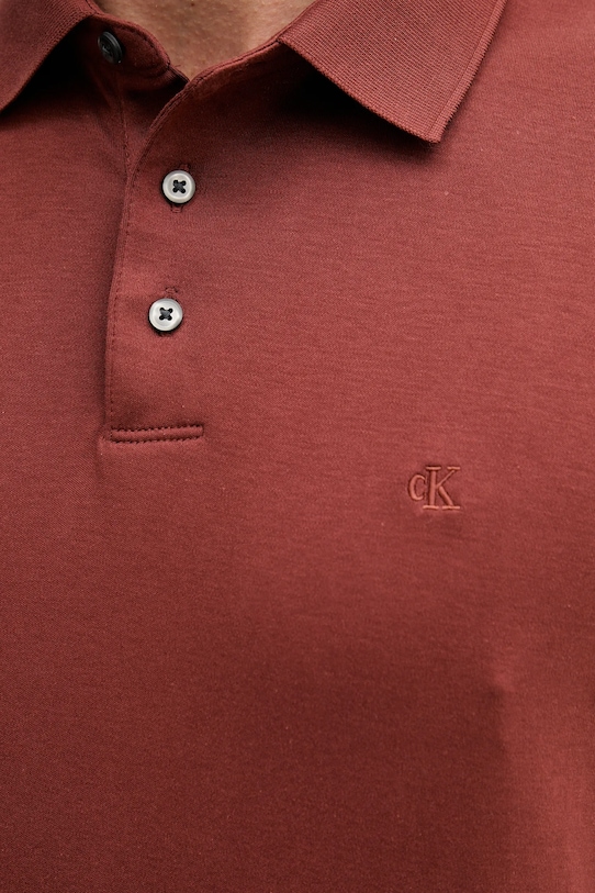 Bavlněné polo tričko Calvin Klein červená LV04LB276G