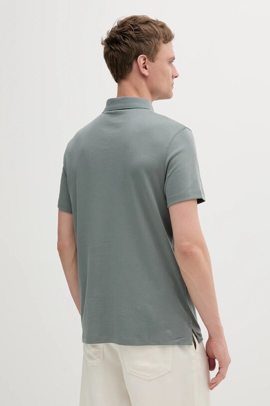 Ρούχα Βαμβακερό μπλουζάκι πόλο Calvin Klein LV04LB276G πράσινο