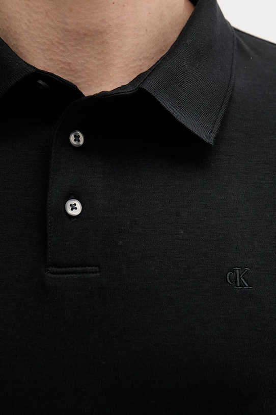 Bavlněné polo tričko Calvin Klein černá LV04LB276G